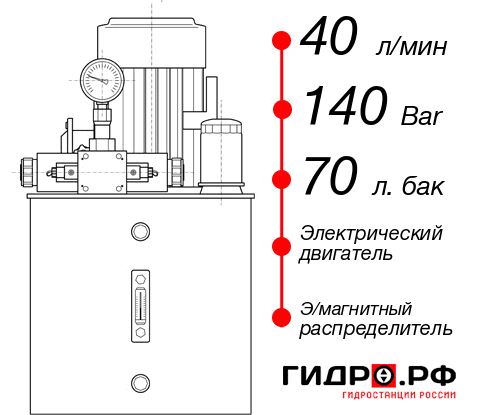Маслостанция для гидроцилиндра НЭЭ-40И147Т